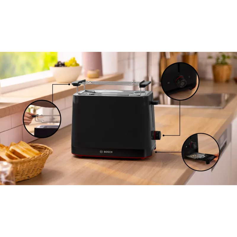 Batidora Bosch Serie 6 MSM6M622 0,6 L batidora de cocina 1000 W negra, acero inoxidable