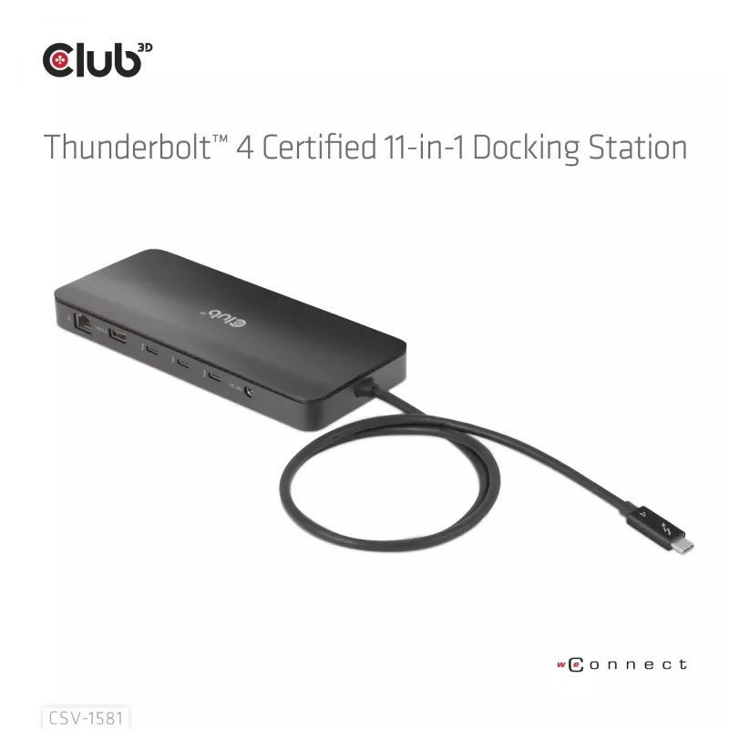 Base de acoplamiento CLUB3D Thunderbolt 4 Certified 11-en-1 140W