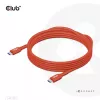 Cable de datos bidireccional CLUB3D USB2 Type-C certificado USB-IF 480Mb, PD 240W(48V/5A) EPR M/M 3m / 9.84 ft