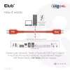 Cable de datos bidireccional CLUB3D USB2 Type-C certificado USB-IF 480Mb, PD 240W(48V/5A) EPR M/M 3m / 9.84 ft