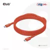 Cable de datos bidireccional CLUB3D USB2 Type-C certificado USB-IF 480Mb, PD 240W(48V/5A) EPR M/M 3m / 9.84 ft