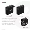 Cargador de viaje CLUB3D 140 W tecnología GaN, puerto único USB Type-C, compatible con Power Delivery (PD) 3.1