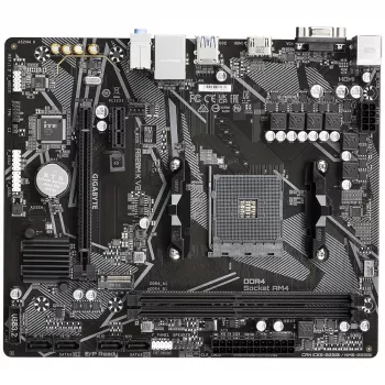 Placa base GIGABYTE A520M K V2 - Compatible con CPUs AMD Ryzen 5000 Serie AM4, hasta 5100MHz DDR4 (OC), PCIe Gen3 x4 M.2, GbE LAN, USB 3.2 Gen 1