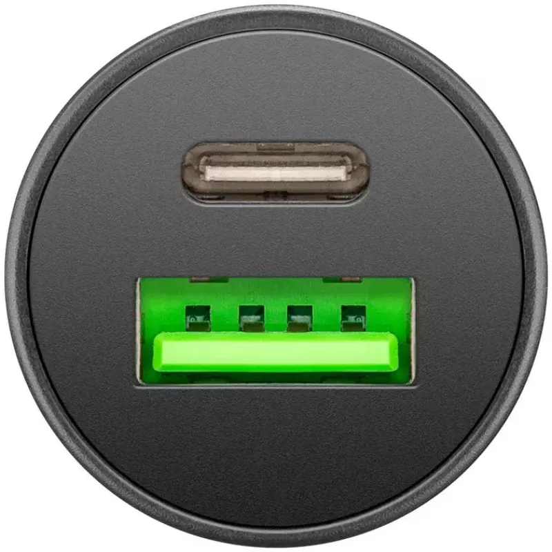 Cargador rápido de coche Goobay Dual-USB USB-C PD 45W negro