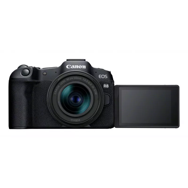 Canon EOS R8 + RF 24-50mm F4.5-6.3 IS STM Kit, 24,2 MP, 6000 x 4000 píxeles, CMOS, 4K Ultra HD, pantalla táctil, negro