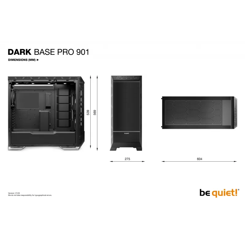 Caja para PC be quiet! DARK BASE PRO 901 | Full Tower | negra