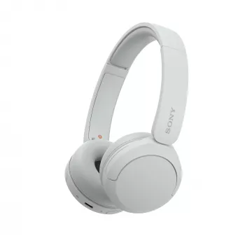 Sony WH-CH520 auriculares inalámbricos on-ear, Bluetooth 5.2, 50 h de reproducción, carga USB-C, blanco