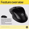 HP 250 Dual Ratón, ambidiestro, Bluetooth + USB Type-A, 1600 DPI, Negro