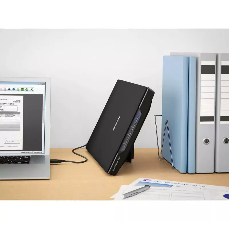 Escáner de mesa Epson Perfection V39II — A4, 4800 x 4800 DPI, CIS, alimentado por USB, Negro