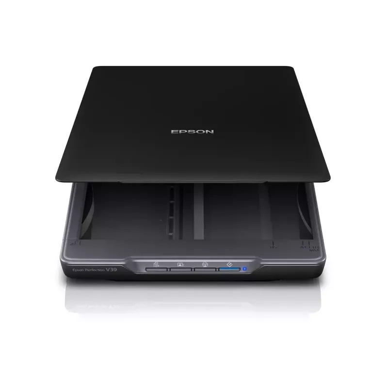 Escáner de mesa Epson Perfection V39II — A4, 4800 x 4800 DPI, CIS, alimentado por USB, Negro