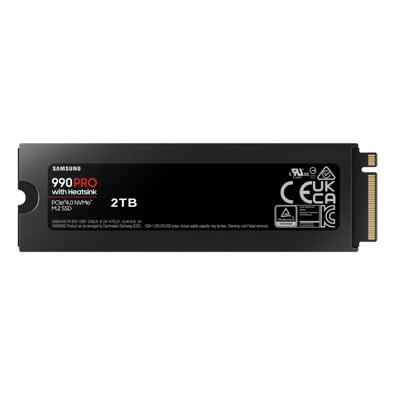 Unidad SSD Samsung 990 PRO con disipador 2000 GB M.2 2280 M.2 NVMe MZ-V9P2T0CW