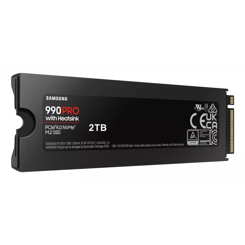Unidad SSD Samsung 990 PRO con disipador 2000 GB M.2 2280 M.2 NVMe MZ-V9P2T0CW