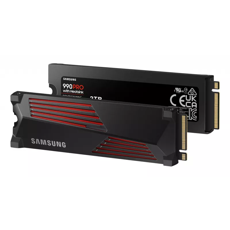 Unidad SSD Samsung 990 PRO con disipador 2000 GB M.2 2280 M.2 NVMe MZ-V9P2T0CW