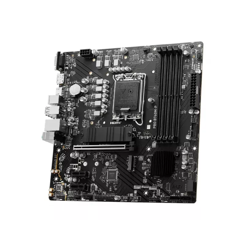 Placa base MSI PRO B760M-P micro ATX, Intel B760, LGA 1700, 4× ranuras DDR5, 192 GB, SATA III, PCIe 4.0