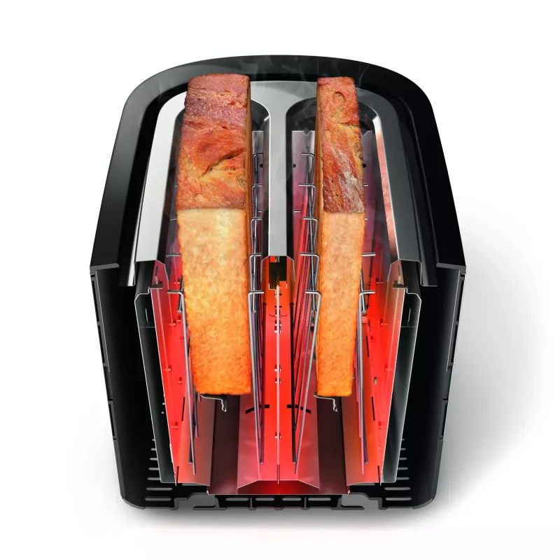 Philips Viva Collection HD2635/90 Tostadora 7 2 rebanadas Negra, Titanio