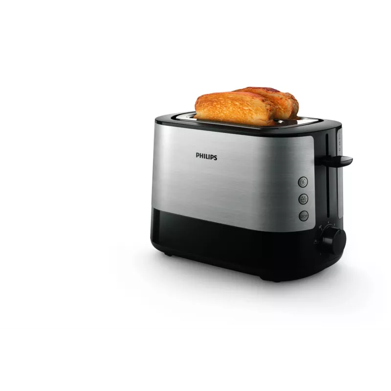 Philips Viva Collection HD2635/90 Tostadora 7 2 rebanadas Negra, Titanio
