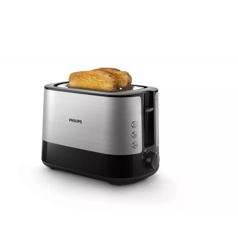 Philips Viva Collection HD2635/90 Tostadora 7 2 rebanadas Negra, Titanio