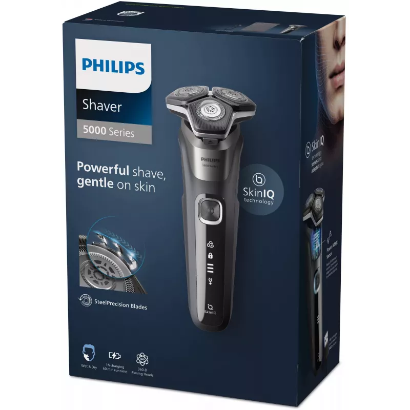 Philips SHAVER Series 5000 S5887/10 Afeitadora en húmedo y en seco y estuche suave