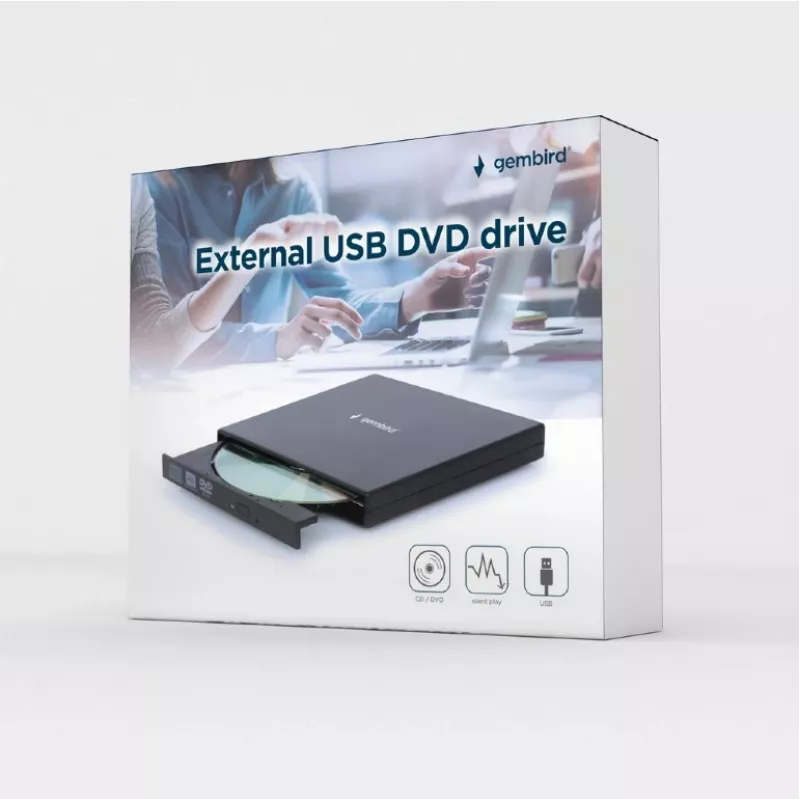 GEMBIRD Unidad regrabadora de DVD USB externa 24x - Negra