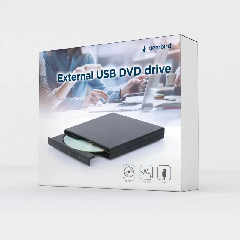 GEMBIRD Unidad regrabadora de DVD USB externa 24x - Negra