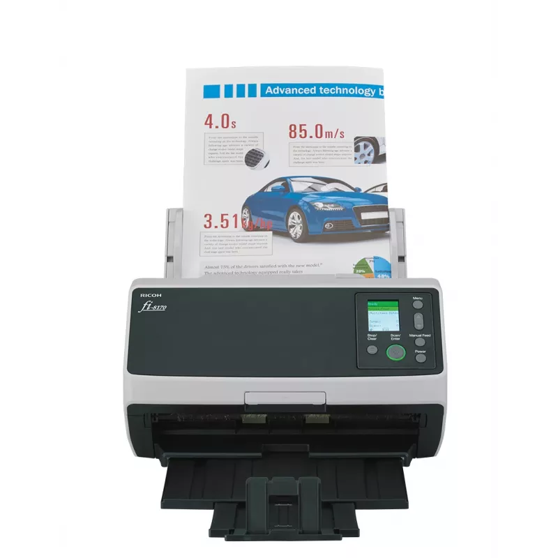 Ricoh fi-8170 ADF + Escáner de alimentación 600 x 600 DPI A4 Negro, Gris