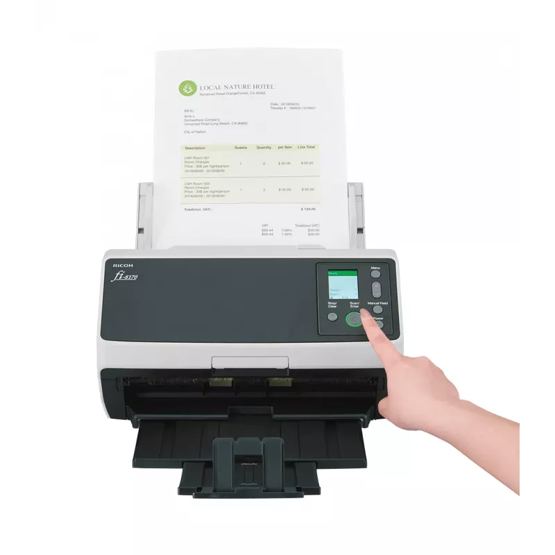 Ricoh fi-8170 ADF + Escáner de alimentación 600 x 600 DPI A4 Negro, Gris