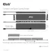 CLUB3D USB Gen1 Type-C Triple Display DP1.4 Alt mode Smart PD3.0 Charging Dock con Fuente de Alimentación 100 Watt