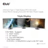 CLUB3D USB Gen1 Type-C Triple Display DP1.4 Alt mode Smart PD3.0 Charging Dock con Fuente de Alimentación 100 Watt