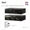Club3D CSV-1381 conmutador HDMI 3 a 1, 8K60Hz/4K120Hz