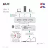 Club3D CSV-1381 conmutador HDMI 3 a 1, 8K60Hz/4K120Hz