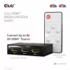 Club3D CSV-1381 conmutador HDMI 3 a 1, 8K60Hz/4K120Hz