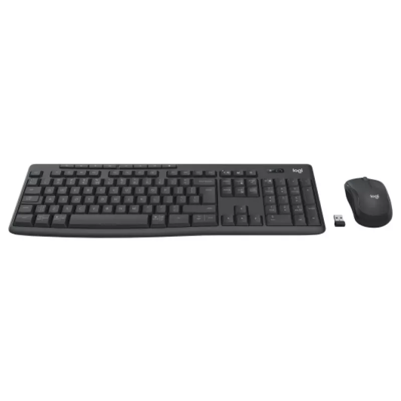 Conjunto de teclado y ratón Logitech MK370 Combo for Business — Full-Size QWERTY (US International), RF Wireless + Bluetooth, Grafito