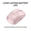 LOGITECH M240 Ratón Silencioso - Bluetooth - Rosa
