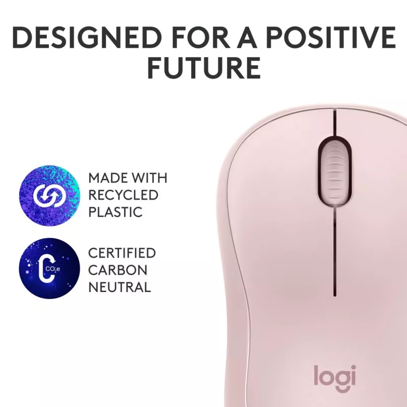LOGITECH M240 Ratón Silencioso - Bluetooth - Rosa