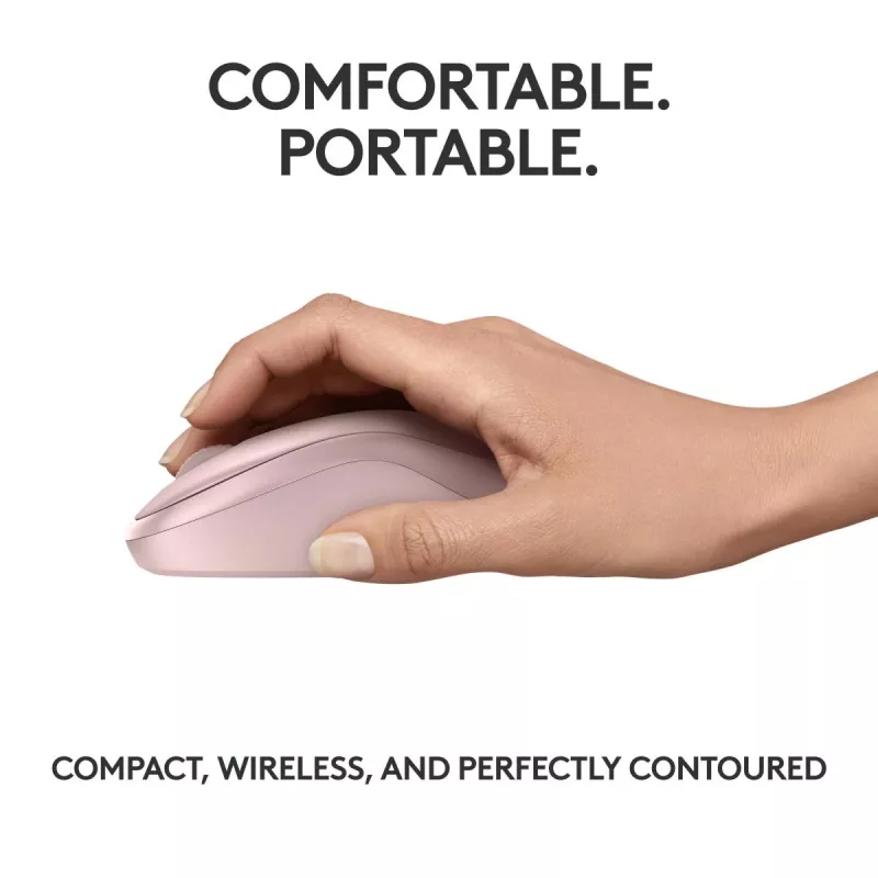 LOGITECH M240 Ratón Silencioso - Bluetooth - Rosa