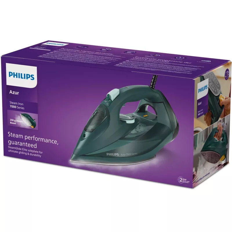 Philips Serie 7000 DST7050/70 Plancha de Vapor Suela SteamGlide Elite 2800 W Verde