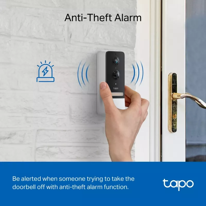 TP-Link Tapo Kit de Cámara y Videoportero Inteligente, Negro, Blanco, IR, CE, RoHS, RCM,R-NZ,FCC, EAC, Triman, UKCA, G.711, 5 MP, 2560 x 1920 Píxeles