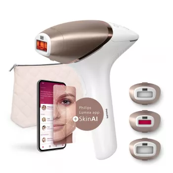 Philips BRI973/00 Depiladora de Luz Intense Pulsed Light (IPL) Oro Rosa, Blanco