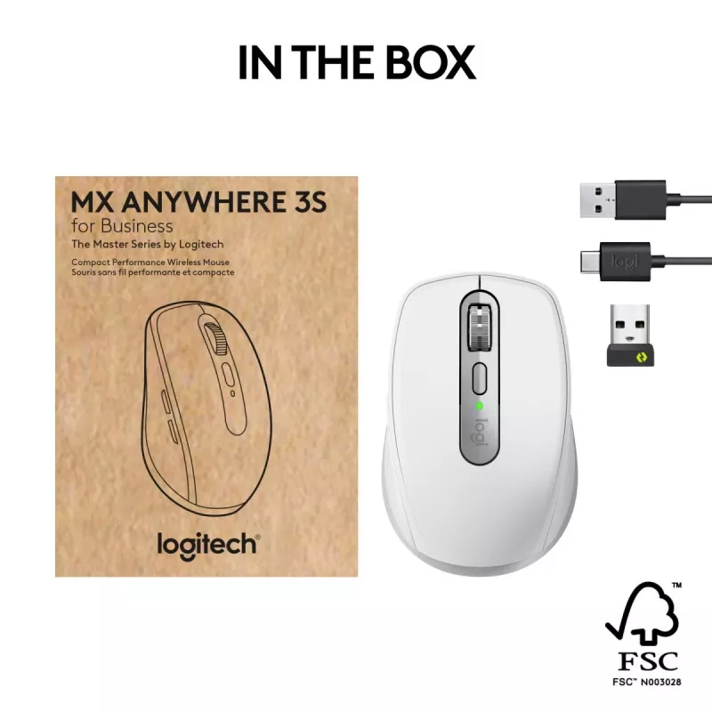 LOGITECH Mx Anywhere 3s For Business - Gris Claro - Emea28-935