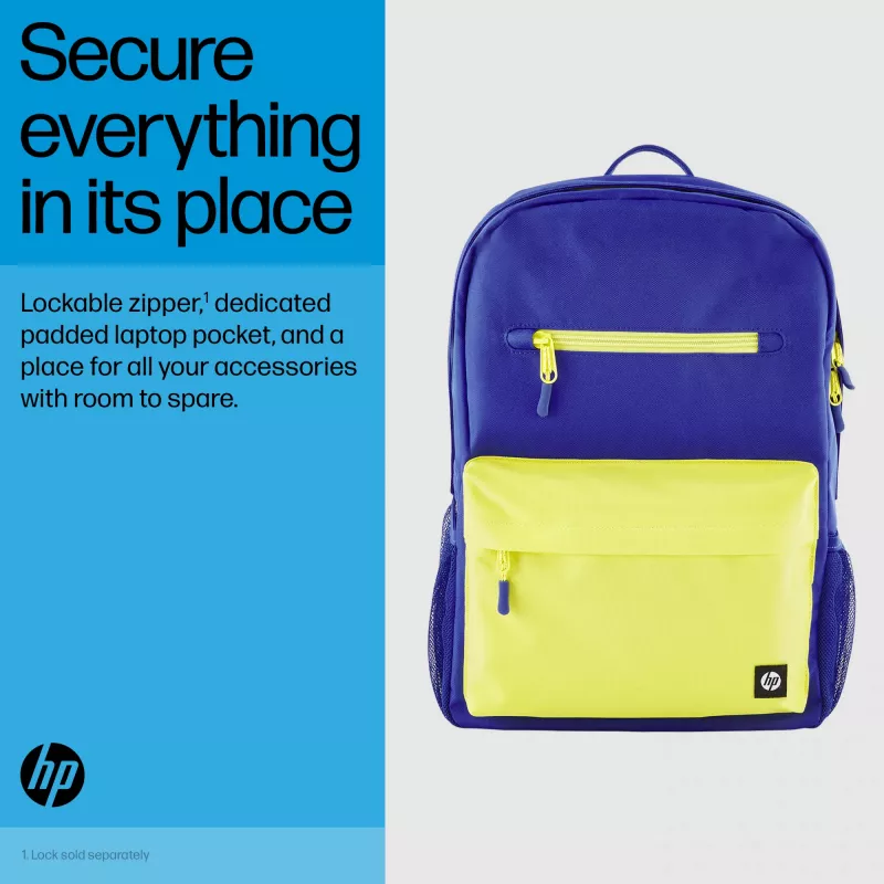 Mochila Casual HP Campus Blue Mochila Azul Amarillo Poliéster 295x185x435mm
