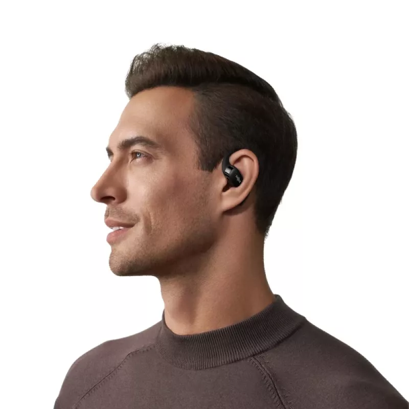 SHOKZ OpenFit Auriculares Inalámbricos Gancho de Oreja Llamadas/Música/Deporte/Uso Diario Bluetooth Negro