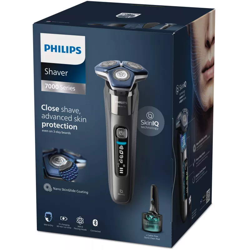 Afeitadora eléctrica Philips SHAVER Series 7000 S7887/55 Húmedo y seco Cromo