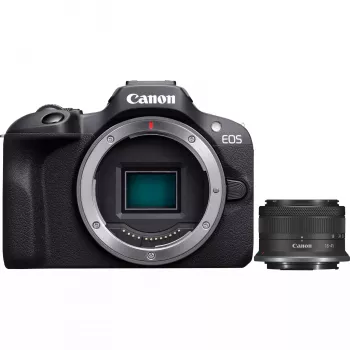 Canon EOS R100 + RF-S 18-45mm F4.5-6.3 IS STM Kit MILC 24,1 MP CMOS 6000 x 4000 Píxeles Negro