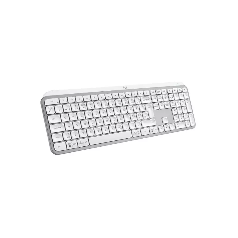Logitech MX Keys S Teclado Universal RF Inalámbrico + Bluetooth QWERTY Danés Finés Noruego Sueco Aluminio Blanco