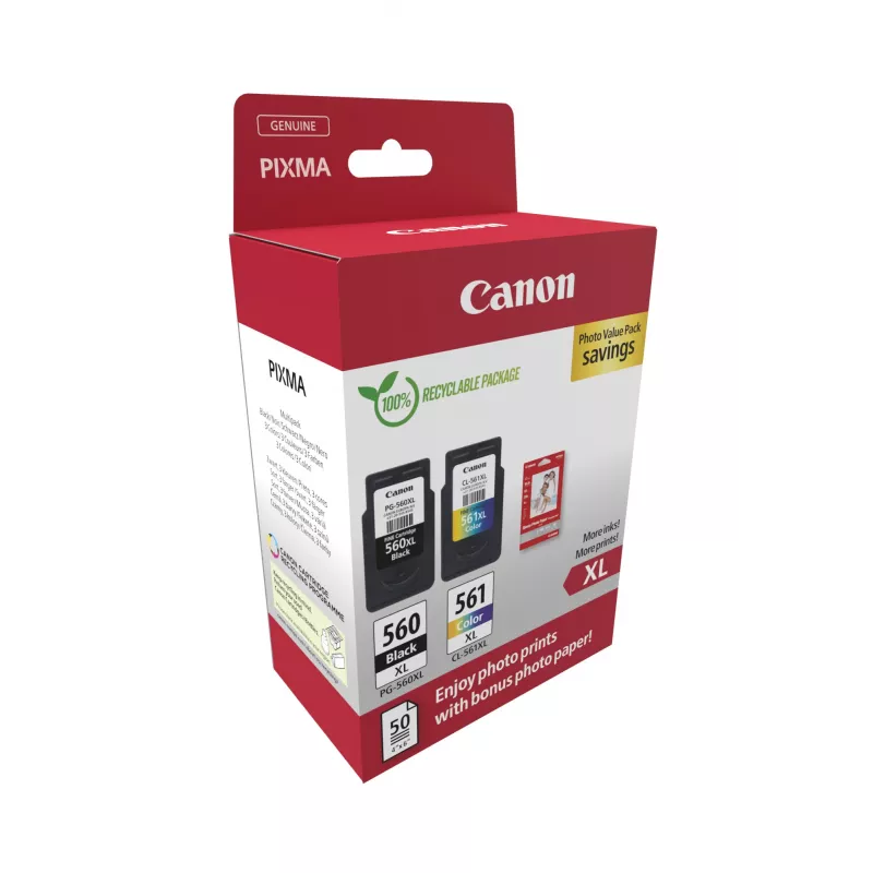 Canon 3712C008 Cartucho de tinta 2 uds. Original Alto (XL) Rendimiento Negro, Cian, Magenta, Amarillo