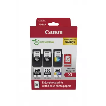 Canon 3712C012 cartucho de tinta 3 uds. original alto (XL) rendimiento negro, cian, magenta, amarillo