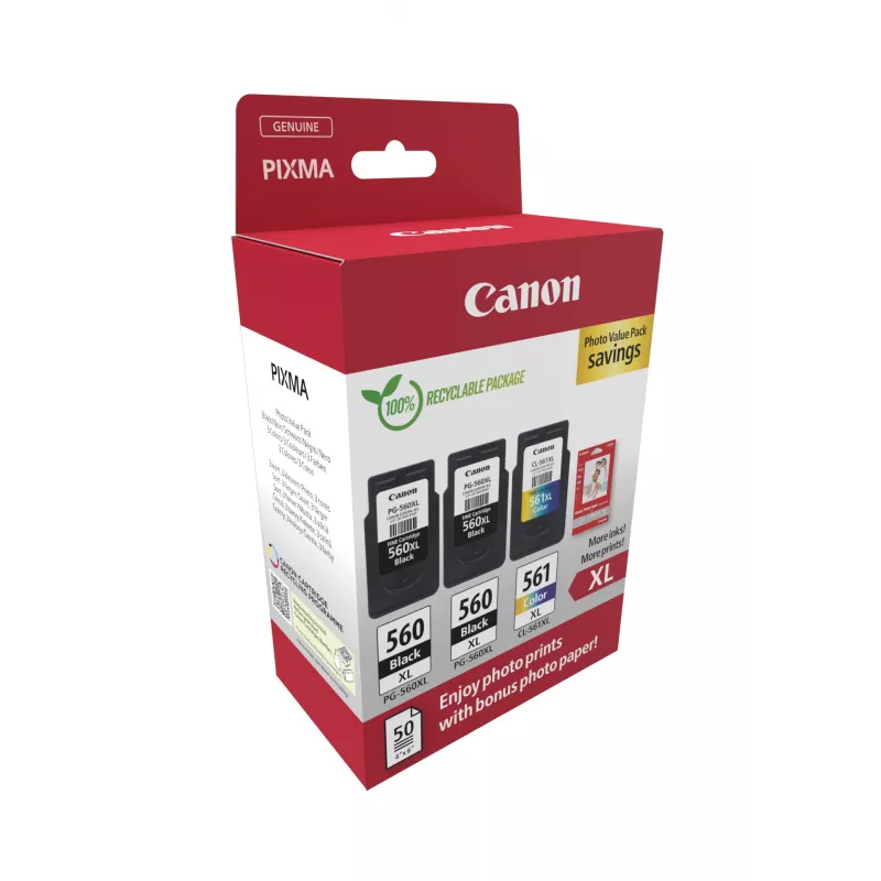 Canon 3712C012 cartucho de tinta 3 uds. original alto (XL) rendimiento negro, cian, magenta, amarillo