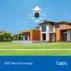 TP-Link Tapo cámara de seguridad Wi-Fi con giro/inclinación para exterior, cámara de seguridad IP, interior y exterior, inalámbrica, CE, FCC, RoHS, RCM, techo, negro, blanco
