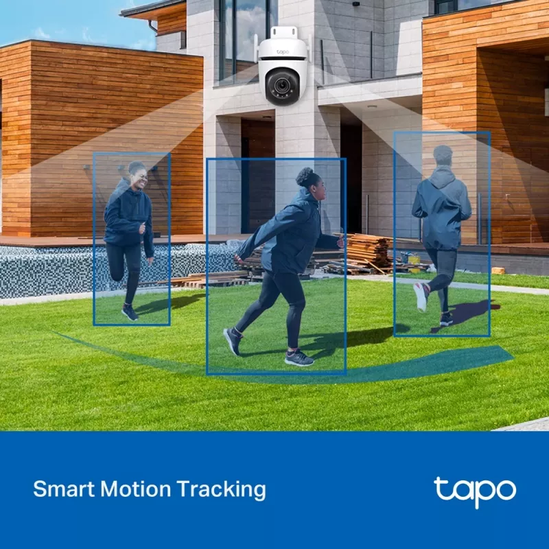 TP-Link Tapo cámara de seguridad Wi-Fi con giro/inclinación para exterior, cámara de seguridad IP, interior y exterior, inalámbrica, CE, FCC, RoHS, RCM, techo, negro, blanco