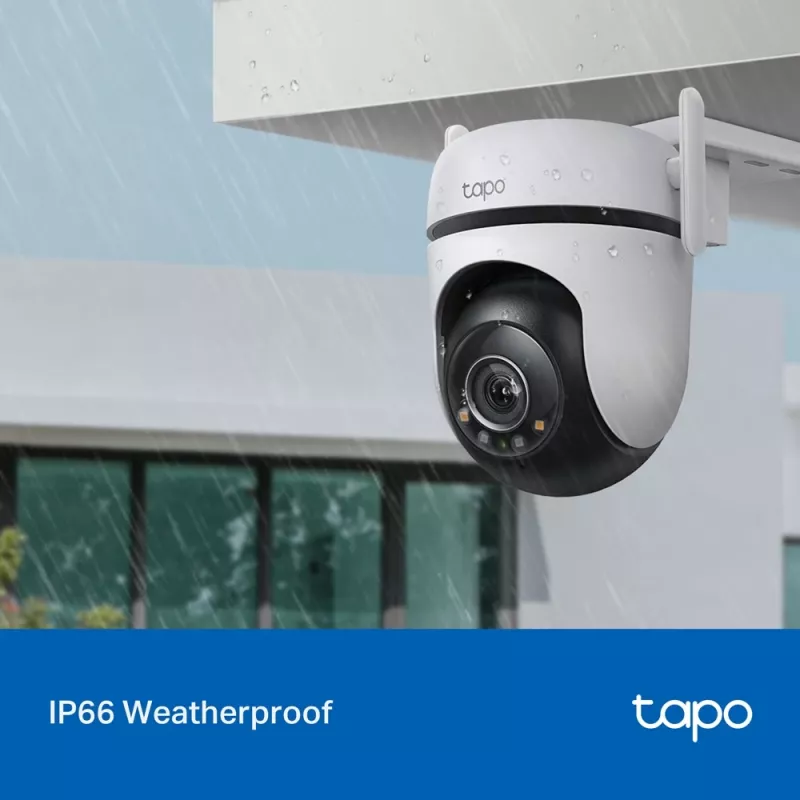 TP-Link Tapo cámara de seguridad Wi-Fi con giro/inclinación para exterior, cámara de seguridad IP, interior y exterior, inalámbrica, CE, FCC, RoHS, RCM, techo, negro, blanco